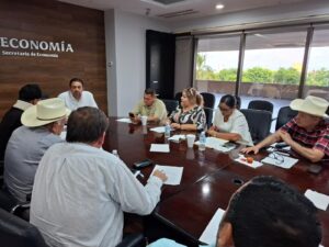 Reunión Campesinos con secretario en Culiacán