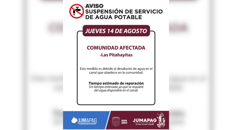 Sequía provoca que planta de agua deje de funcionar en Guasave