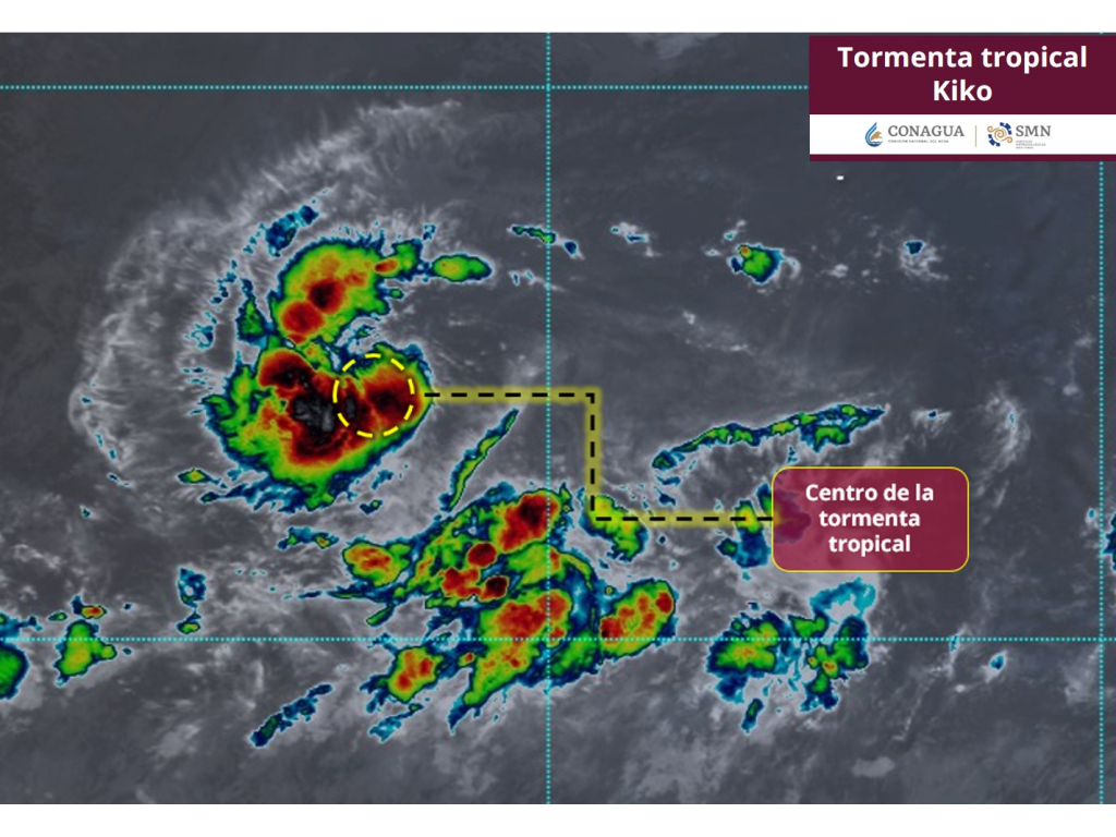 Tormenta tropical Kiko se forma en el Pacífico; es el sistema número 11 de la temporada