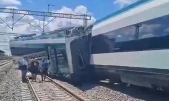 VIDEO: Tren Maya se descarrila en cercanías de la terminal Izamal, Yucatán
