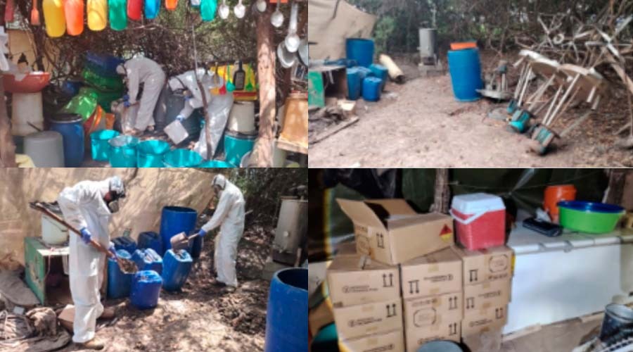 Fuerzas federales y estatales desmantelan laboratorio de drogas