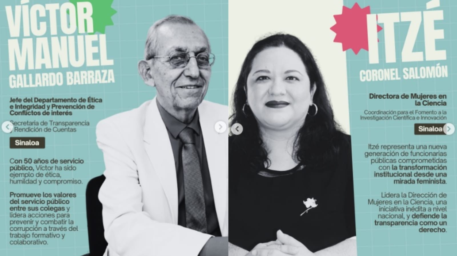 Itzé Coronel y Víctor Gallardo en concurso de Accountability Lab