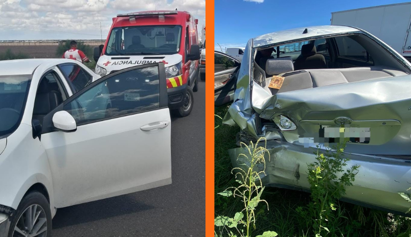 Vehículos dañados tras accidentes automovilísticos