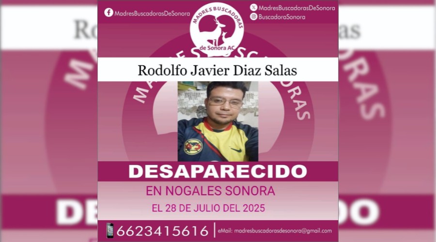 Joven guasavense desaparecido al trasladarse a Nogales por motivos laborales y familiares