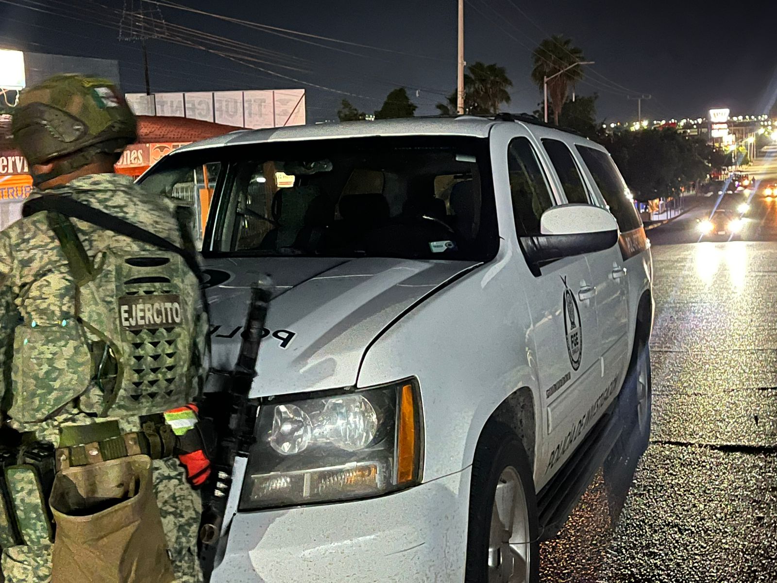 Ejército Mexicano delimita perímetro de un homicidio