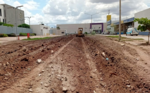 Trabajos de pavimentación en Los Mochis