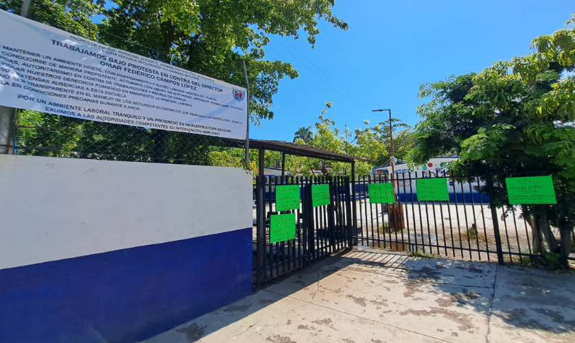 Protesta en la secundaria Solidaridad