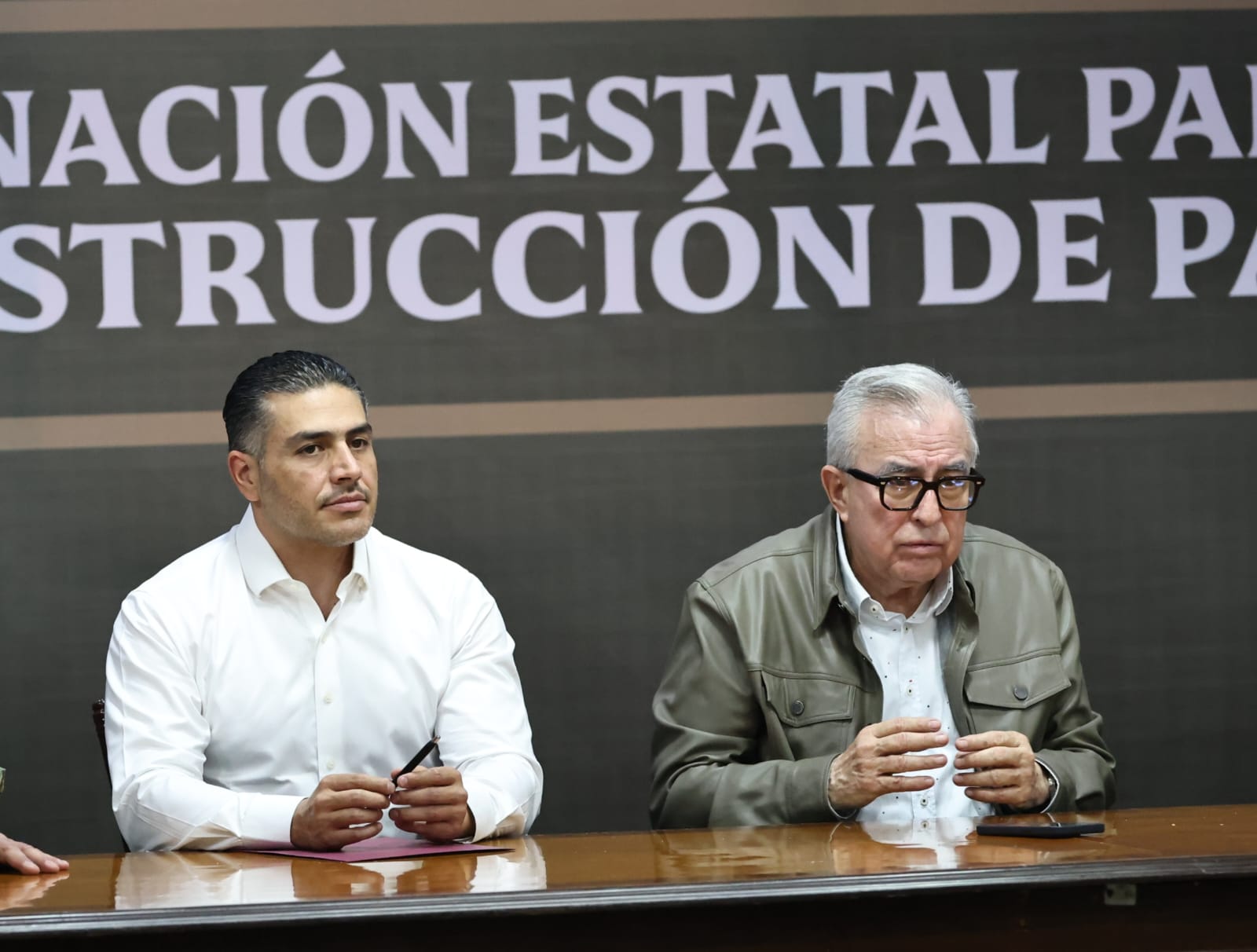 Rubén Rocha Moya y Omar García Harfuch