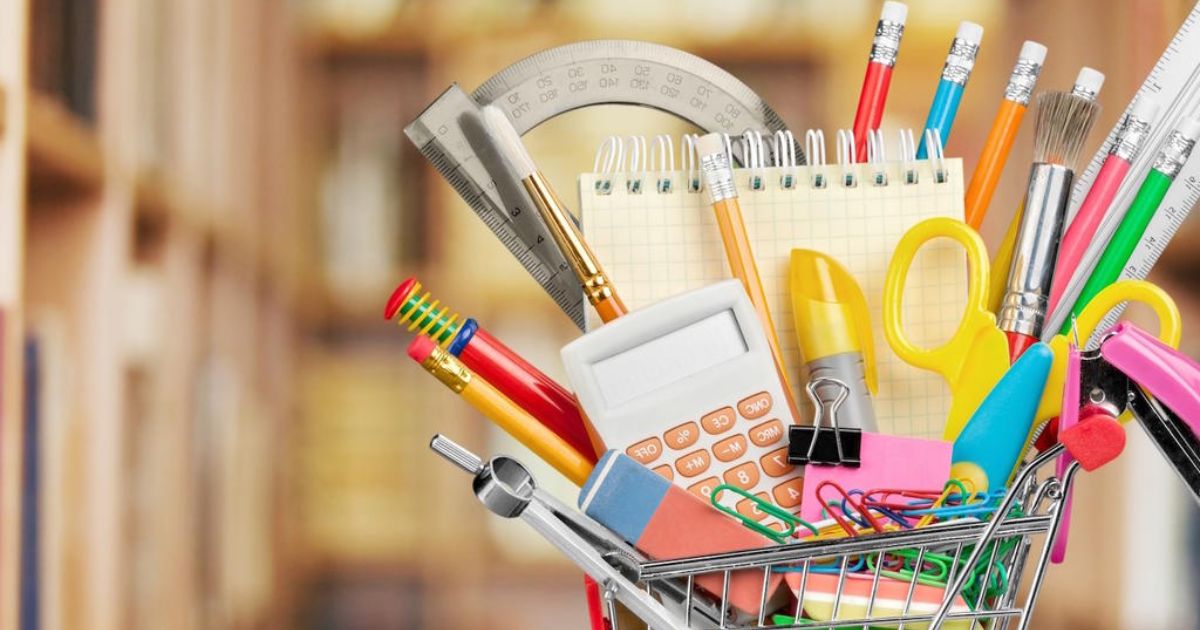 Venta de útiles escolares.