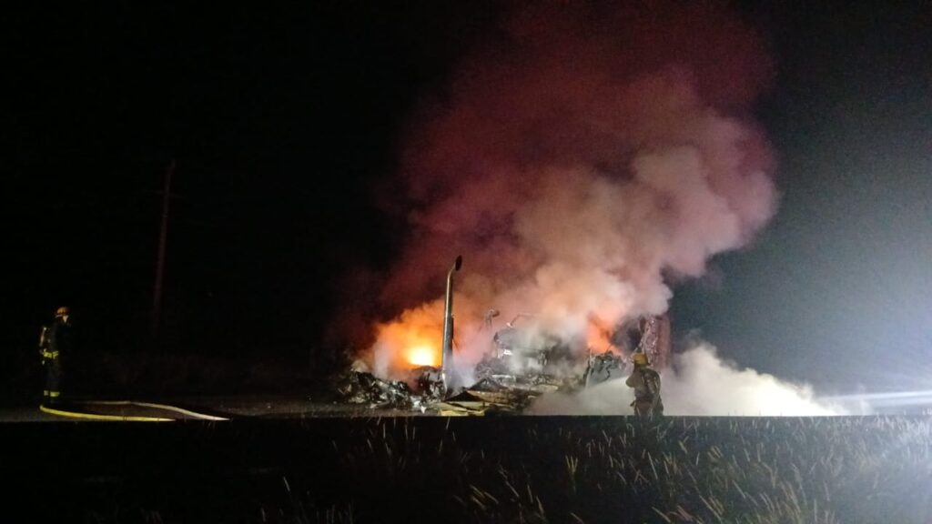 Accidente por la carretera Internacional Méxio 15