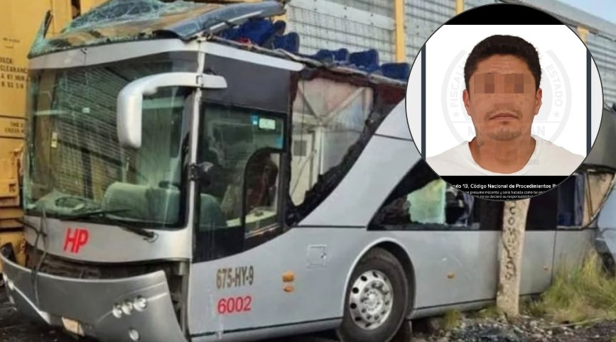 Capturan en Michoacán a conductor ligado al choque de autobús y tren que dejó 10 muertos en Edomex