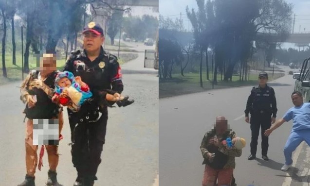 Mujer protege con su cuerpo a una bebé durante explosión en CDMX; imágenes conmueven las redes