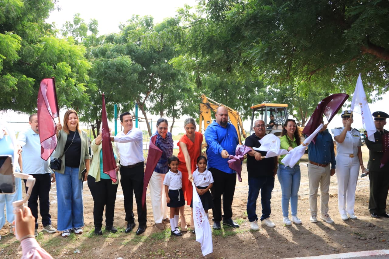 Arranca obra para aula de medios en escuela Amigos de México en Jardines del Valle, Mazatlán