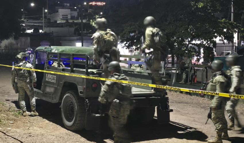 Ejército Mexicano resguardan escena de un crimen