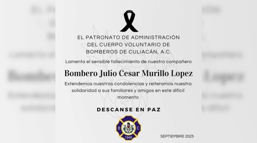 Bomberos lamentan asesinato de su compañero