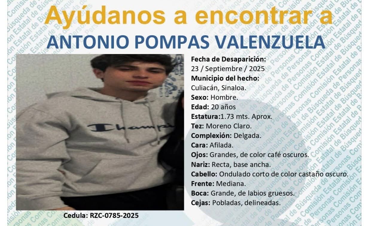 Buscan a Antonio desaparecido en la sindicatura de Aguaruto, Culiacán