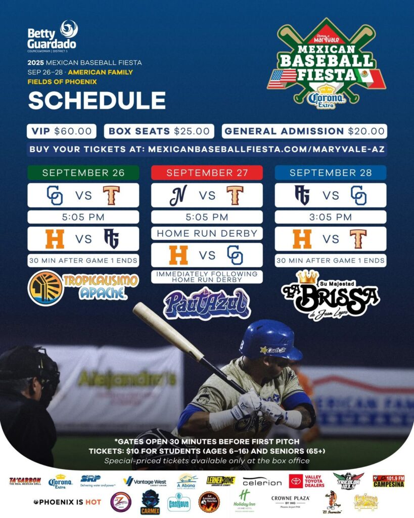 Calendario de juegos de la Mexican Baseball Fiesta