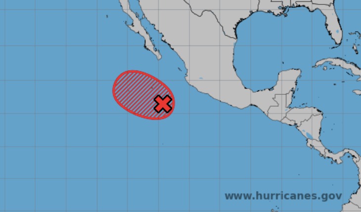 Ubicación de la zona de baja presión