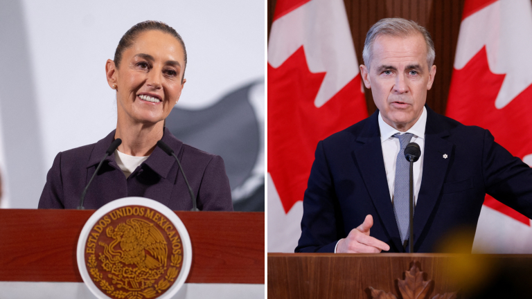 Claudia Sheinbaum y el primer ministo de Canadá