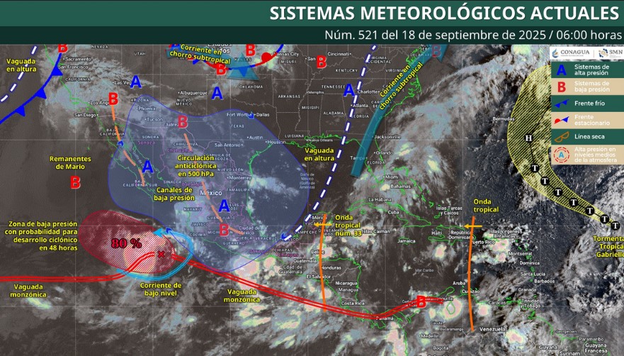 ¿Qué estados serán más afectados por las lluvias? Checa el pronóstico para la noche de este jueves