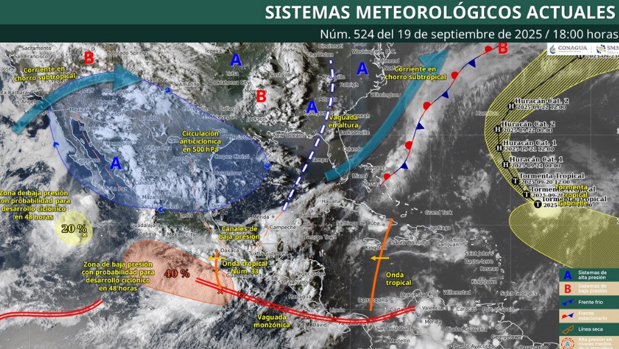 ¡El fin de semana empieza lluvioso! SMN comparte pronóstico para la noche de este viernes