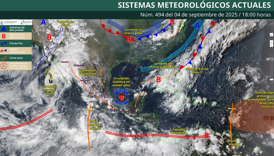 Lluvias torrenciales persistirán en el noroeste de México; checa el pronóstico para esta noche
