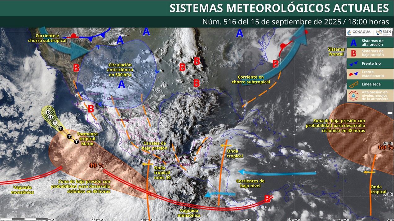 ¡Persisten las lluvias! Checa el pronóstico para la noche de este lunes y la madrugada del martes