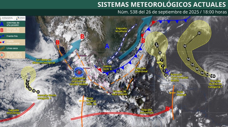 Fin de semana comienza con lluvias intensas en el norte, oriente y sur del país ¡Checa el pronóstico!