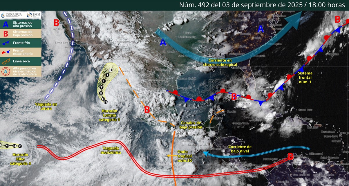 BCS, el más golpeado por lluvias: pronóstico del clima para esta noche y la madrugada del jueves
