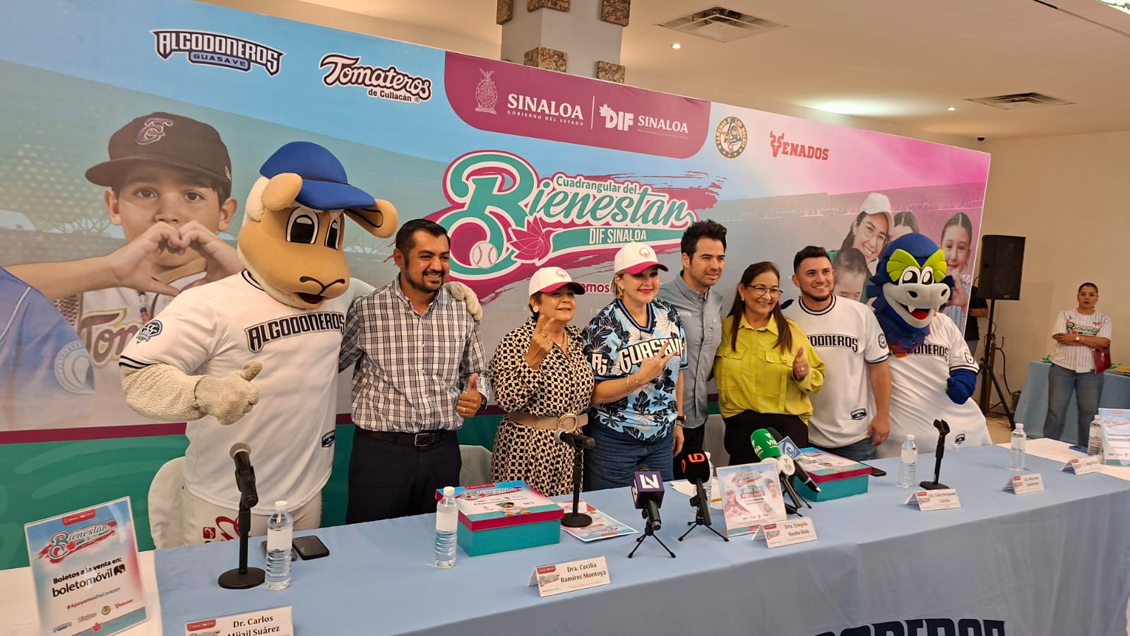 Conferencia de prensa para presentar el Cuadrangular del Bienestar de DIF Sinaloa.