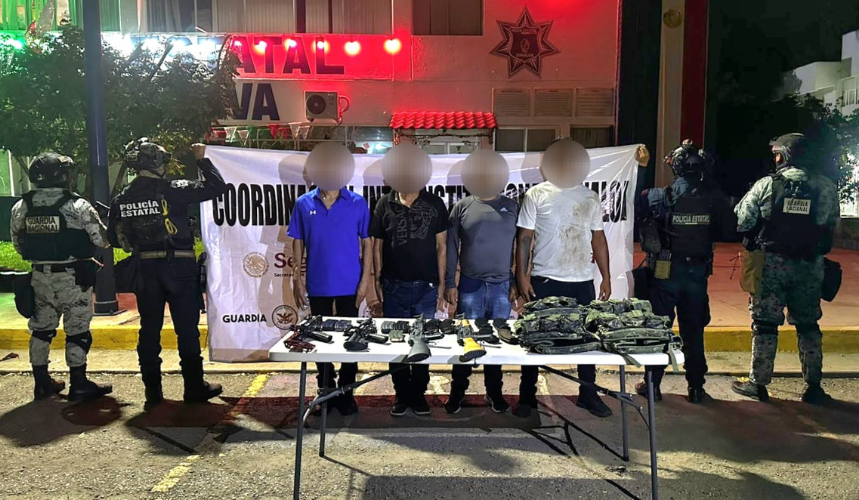 Guardia Nacional detiene a cuatro hombres