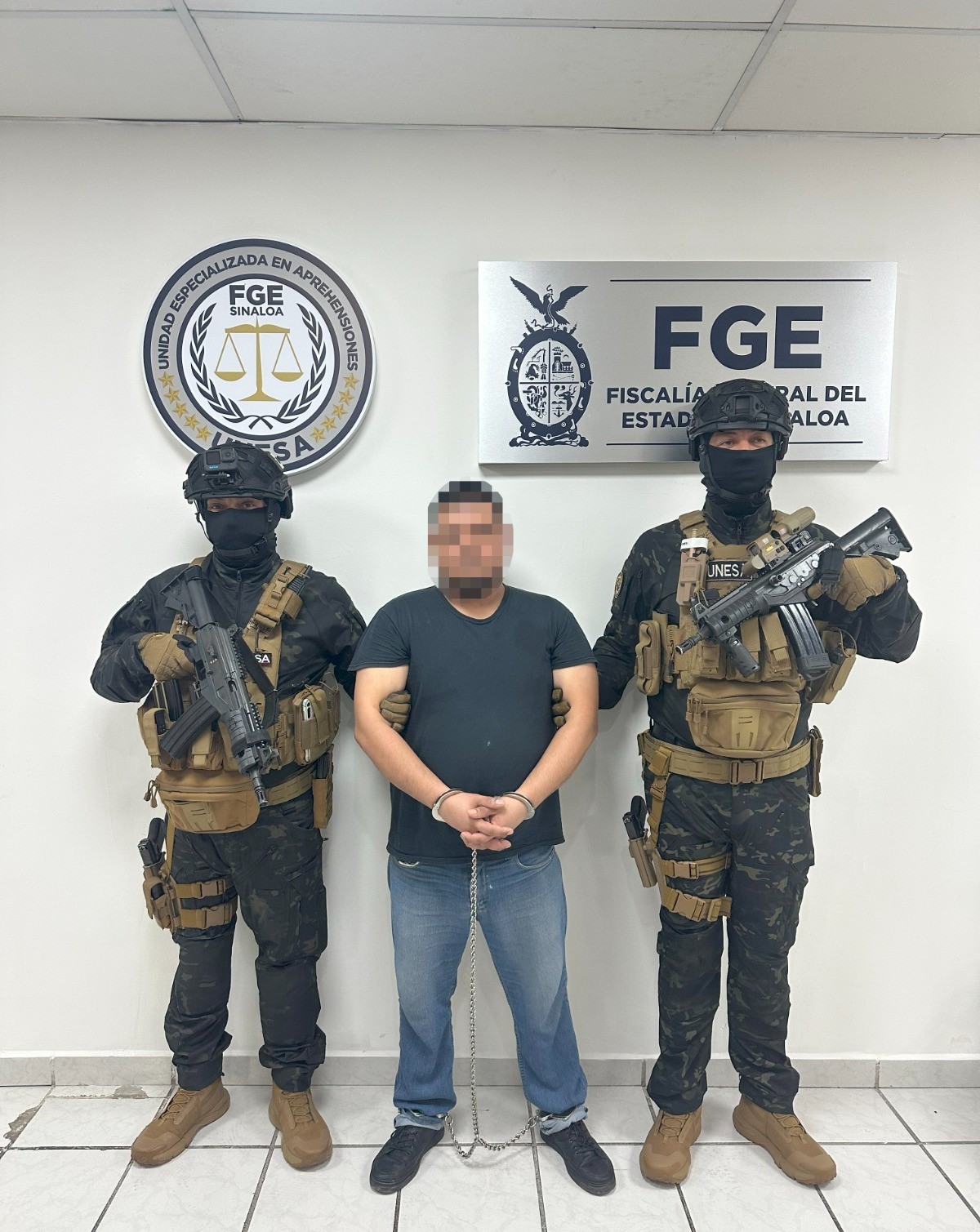 Jesús “N”, detenido por elementos de la Unidad Especializada en Aprehensiones (Unesa) de la región Centro.