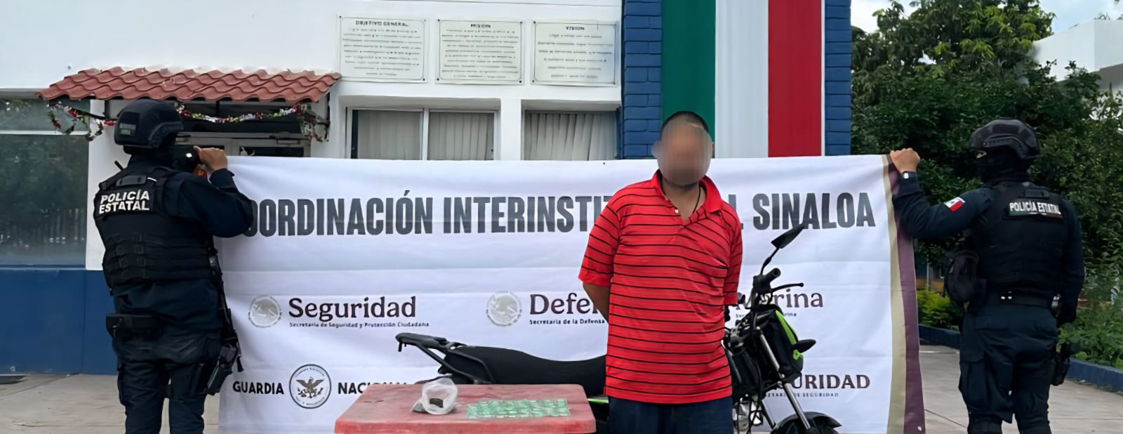 Detienen a un hombre con droga y moto robada en el municipio de Culiacán