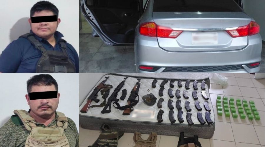 Confirman dos detenidos con armas y equipo táctico tras persecución en Bugambilias, en Culiacán