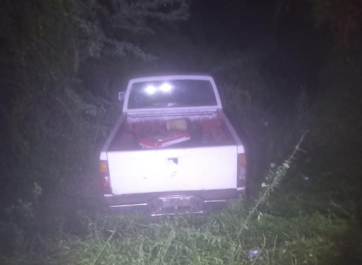 Accidente en un camino estatal cerca del Río Fuerte