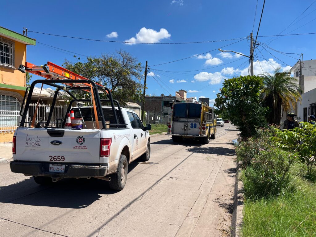 Fuga de gas en el sector norte de Los Mochis moviliza a los cuerpos de emergencia