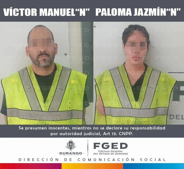 Detienen a madre y padrastro de Paloma Nicole tras muerte por cirugía estética en Durango