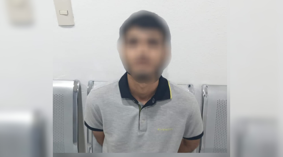 Hombre detenido en Culiacán.