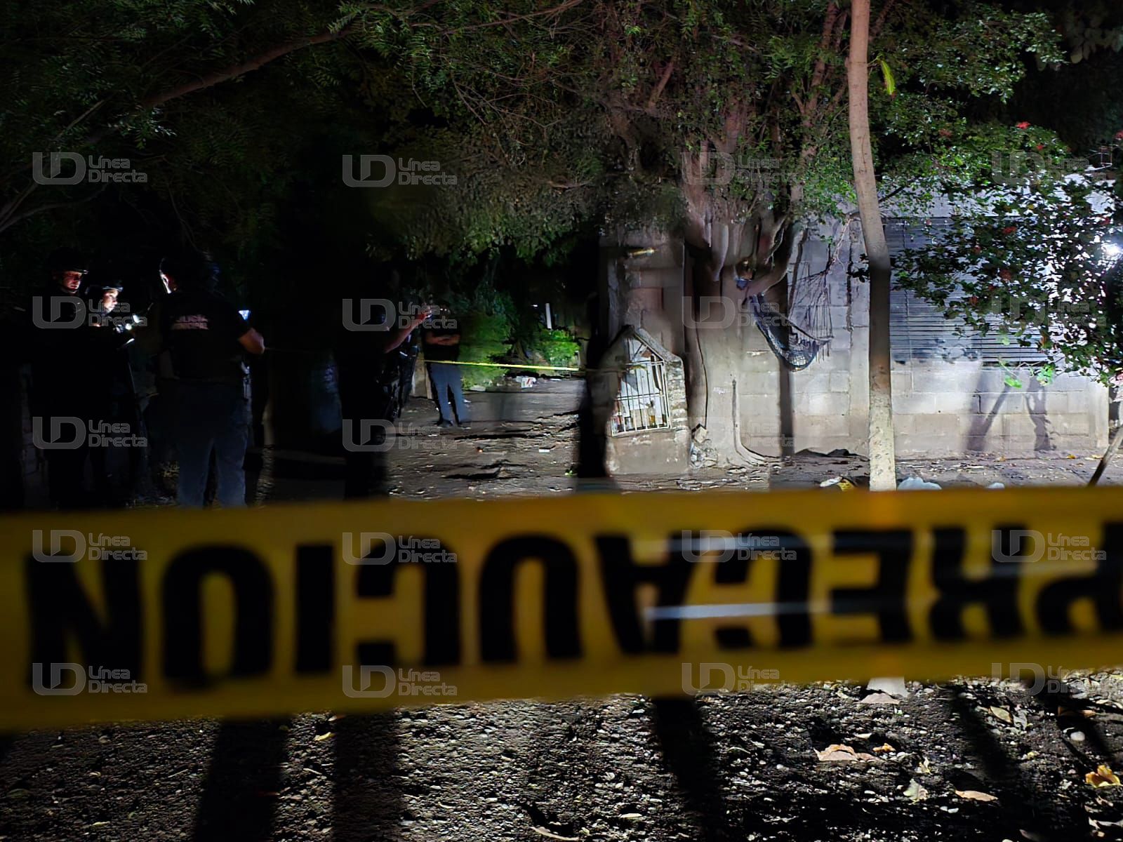 Cinta amarilla delimita zona del crimen homicidio en Navolato