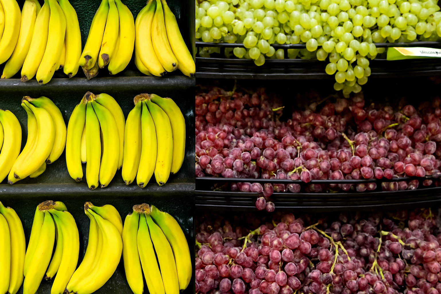 Plátanos y uvas