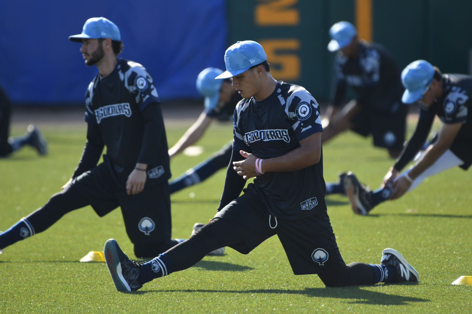 Ichiro Rodríguez en plena sesión de entrenamientos con Algodoneros