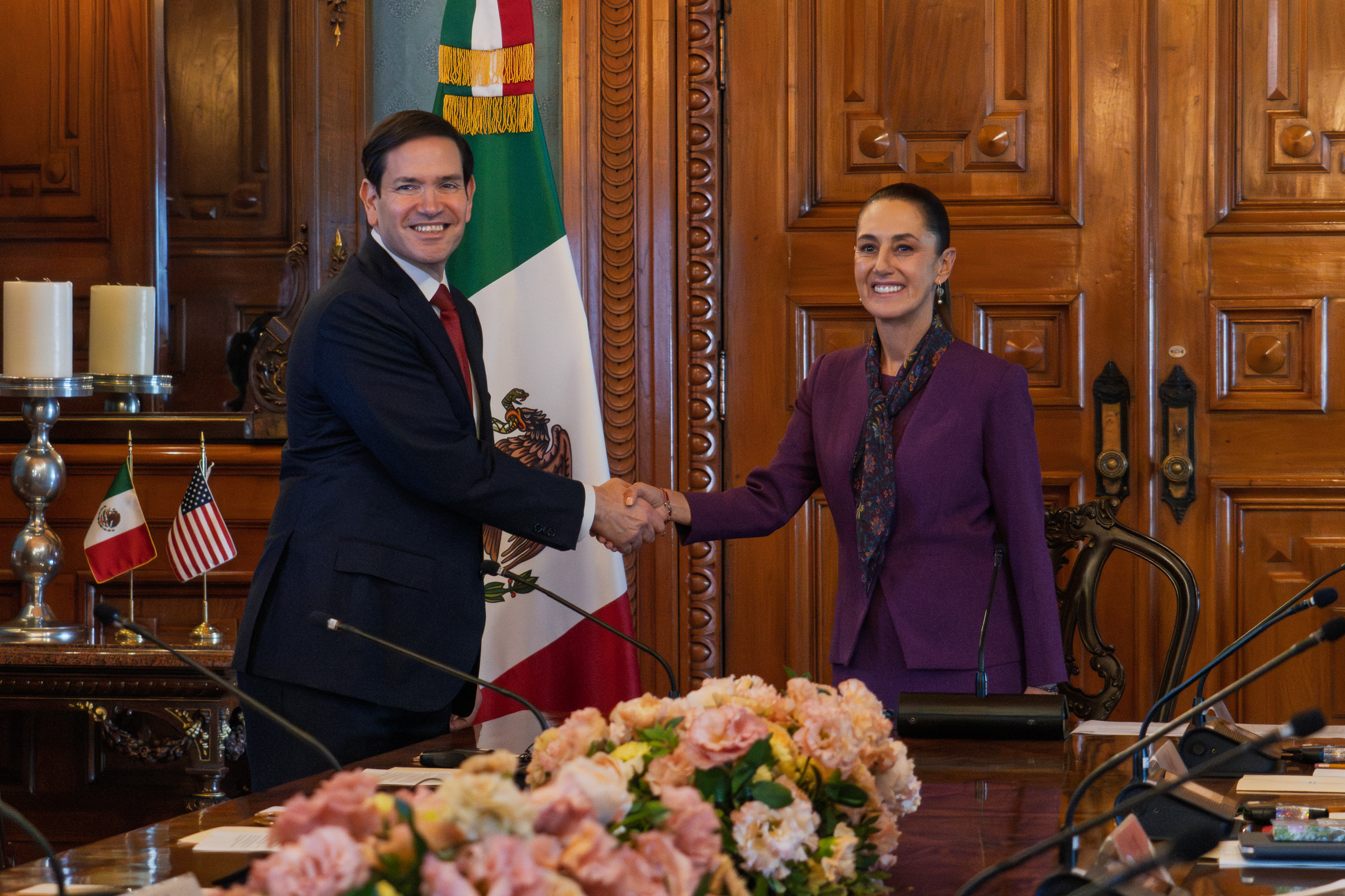 Marco Rubio y Claudia Sheinbaum
