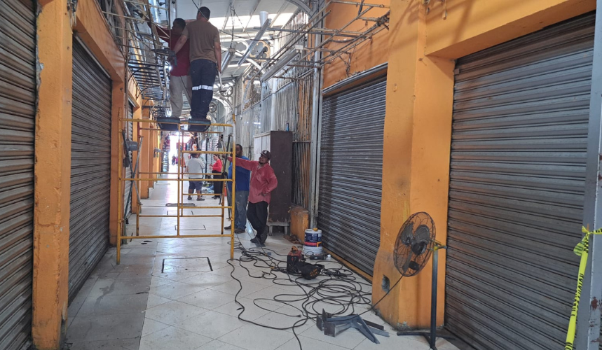 Rehabilitación en el mercado municipal José María Pino Suárez