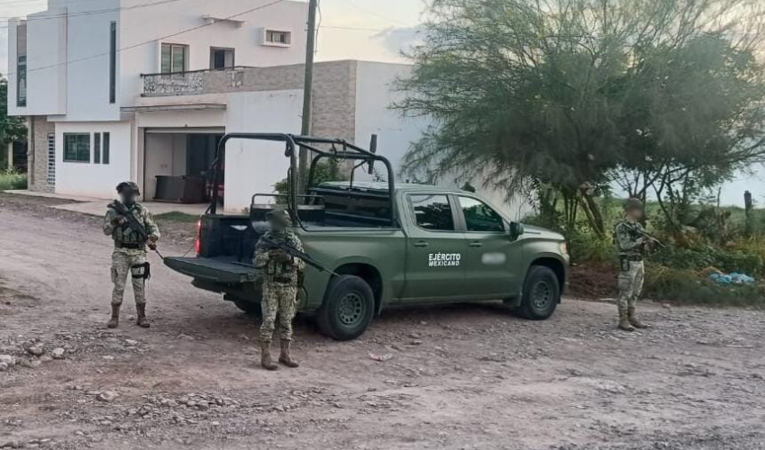 Operativo del Ejército Mexicano en la colonia Victoria de Guamúchil