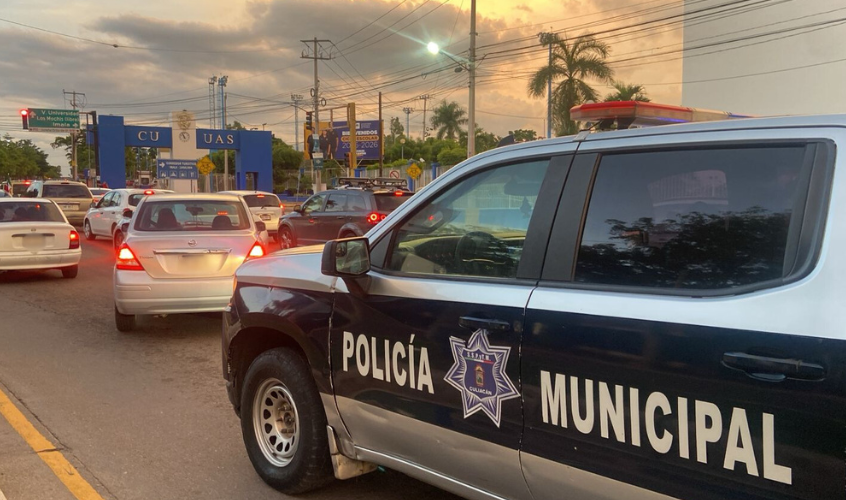 Policía de Culiacán en Ciudad Universitaria