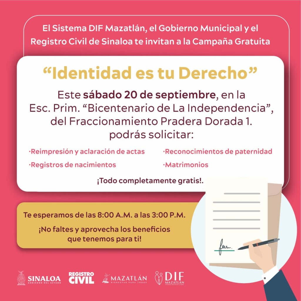 Campaña gratuita “Identidad es tu Derecho”