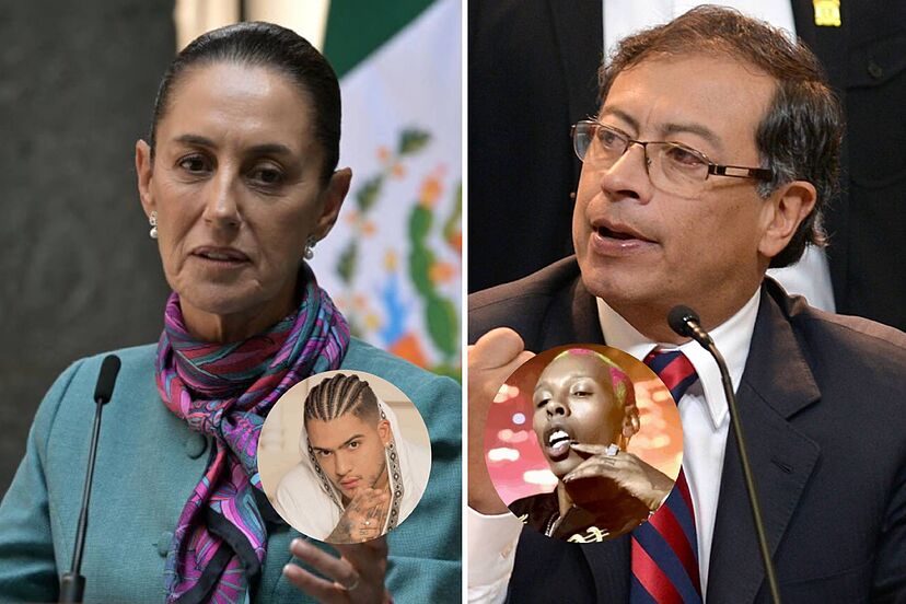 Sheinbaum y Gustavo Petro