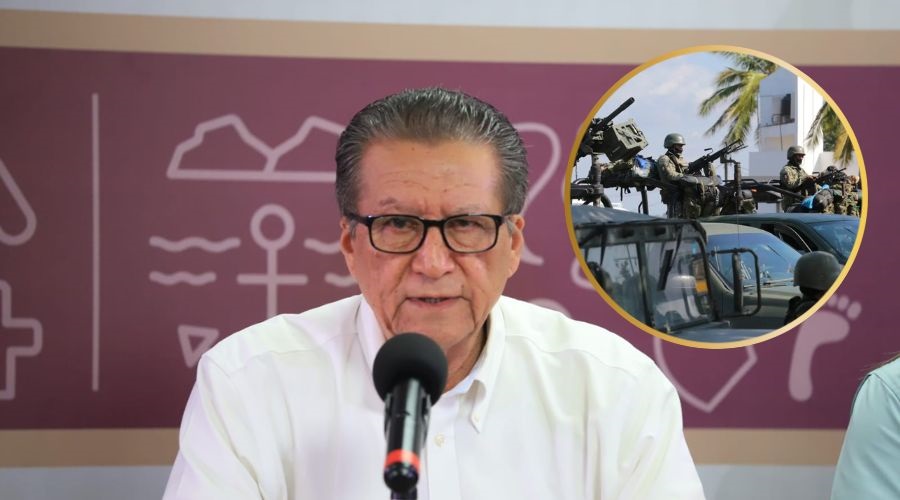 Secretario general de Gobierno, Feliciano Castro Meléndrez, durante la vocería del 24 de septiembre.