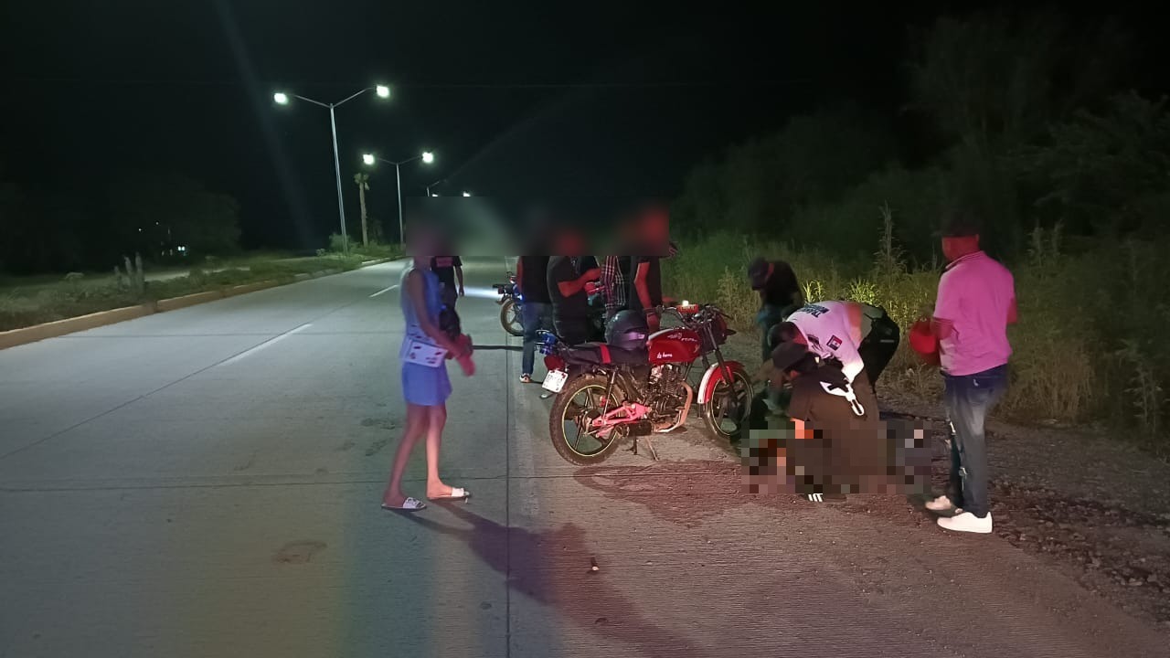 Accidente de motocicleta en Ahome