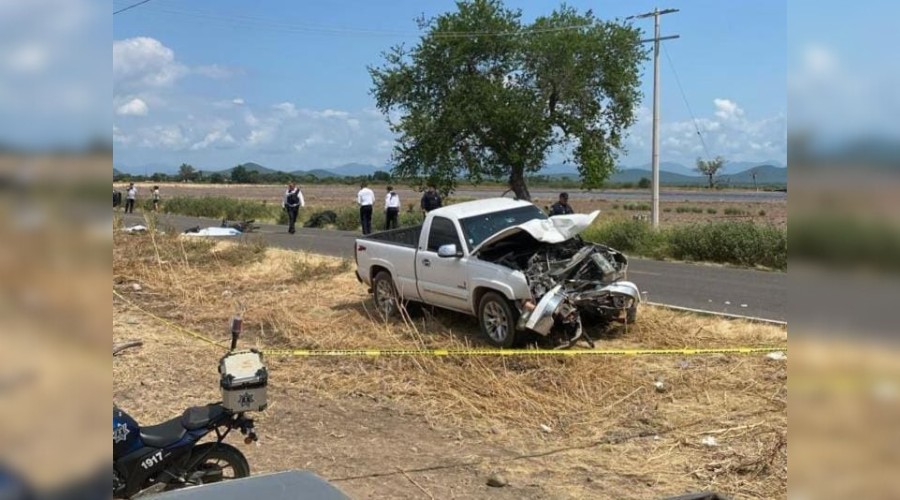 Trágico accidente por la carretera Estación Bamoa-Sinaloa de Leyva